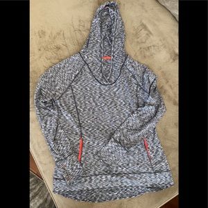 Hooded long sleeve workout top